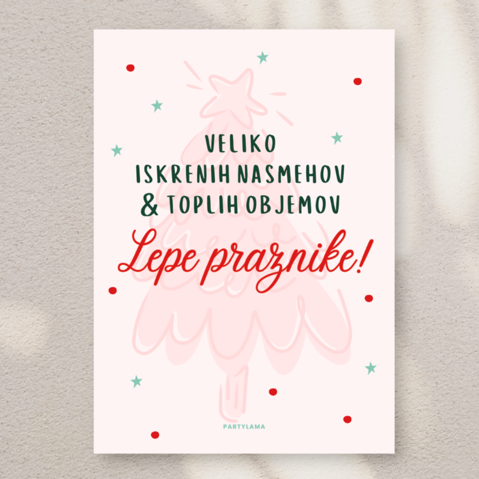 Kartica - Lepe praznike voščilo