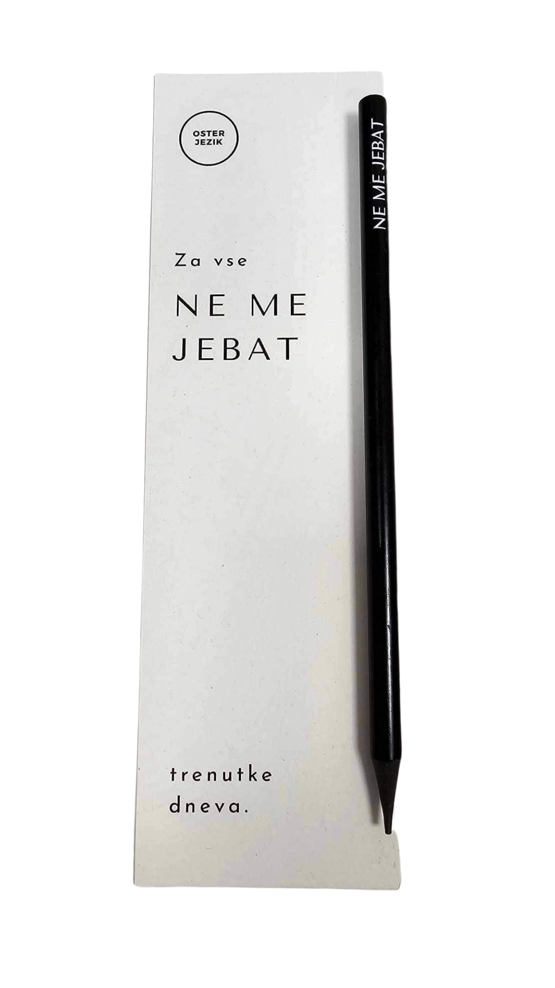 Svinčnik s knjižnim kazalom "Ne me jebat"