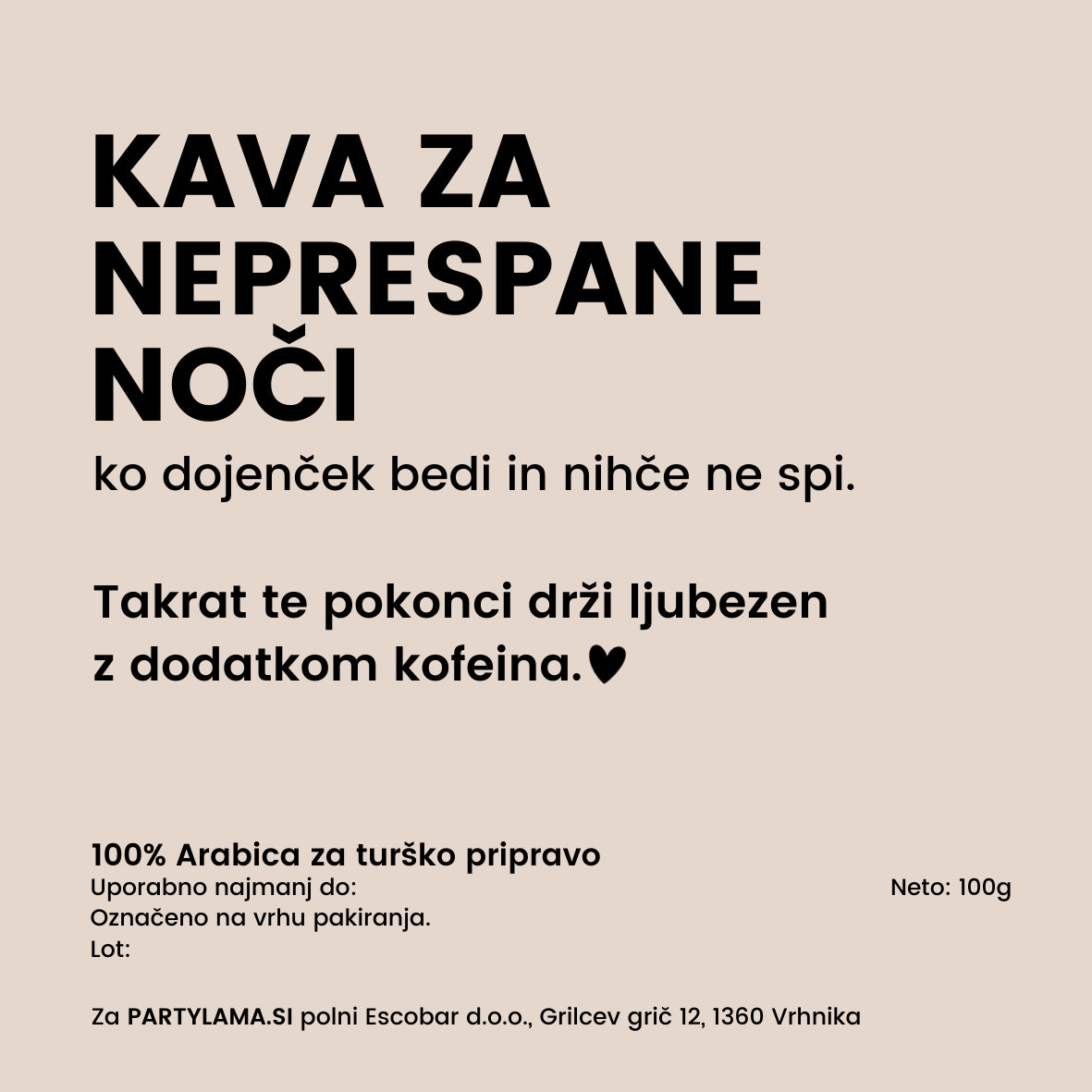 Kava za neprespane noči - Za mami in atija