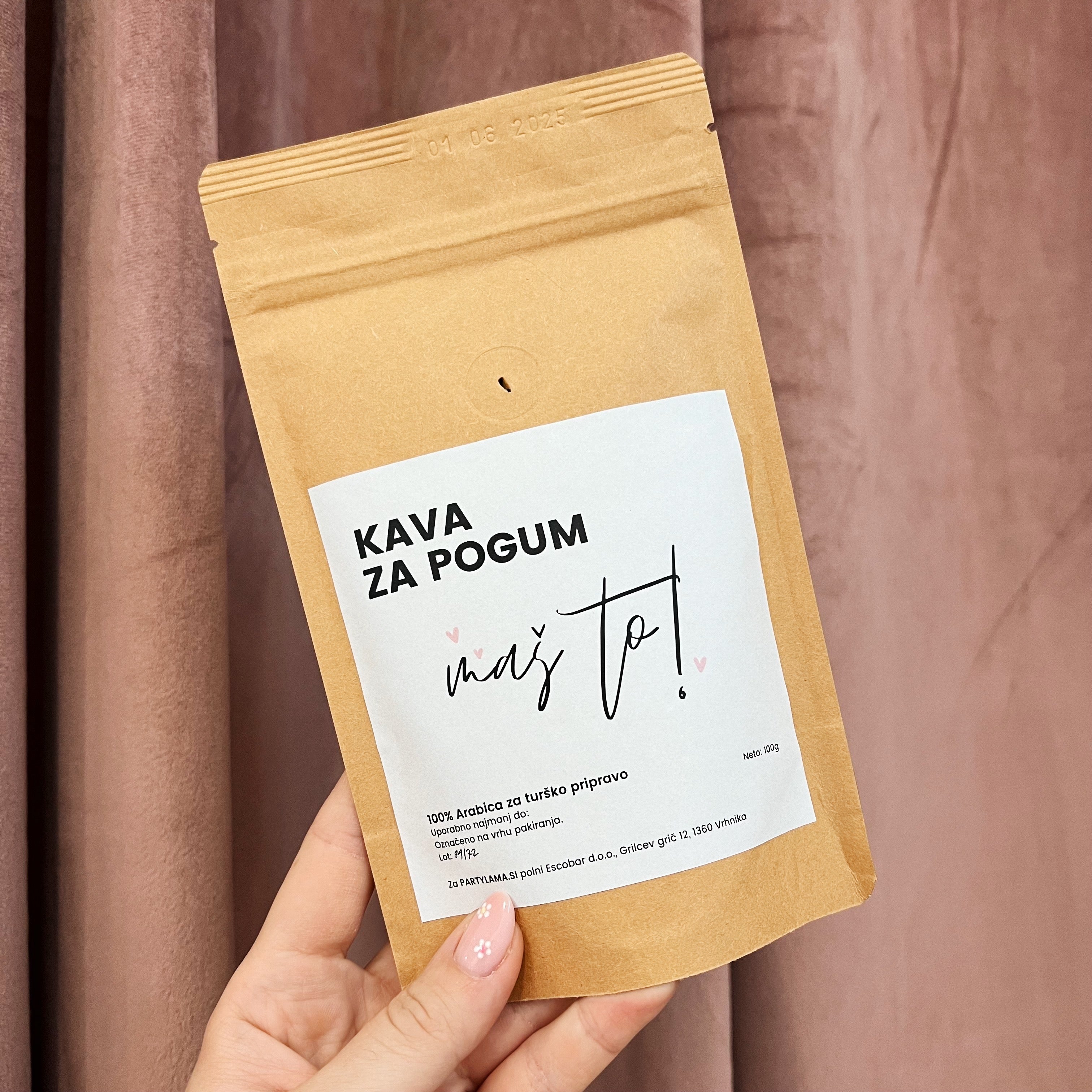 Kava za pogum - Maš to! roza srčki