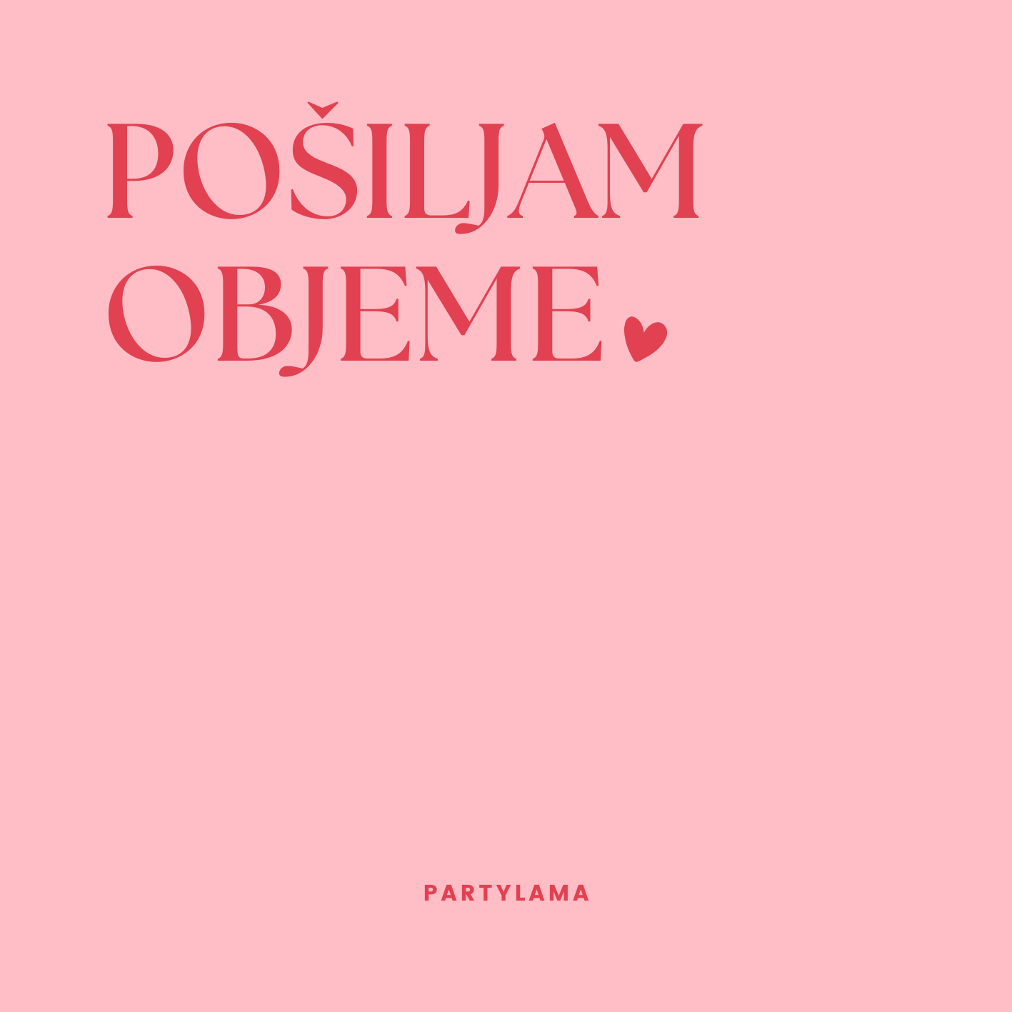 Darilno pakiranje - Pošiljam objeme pink