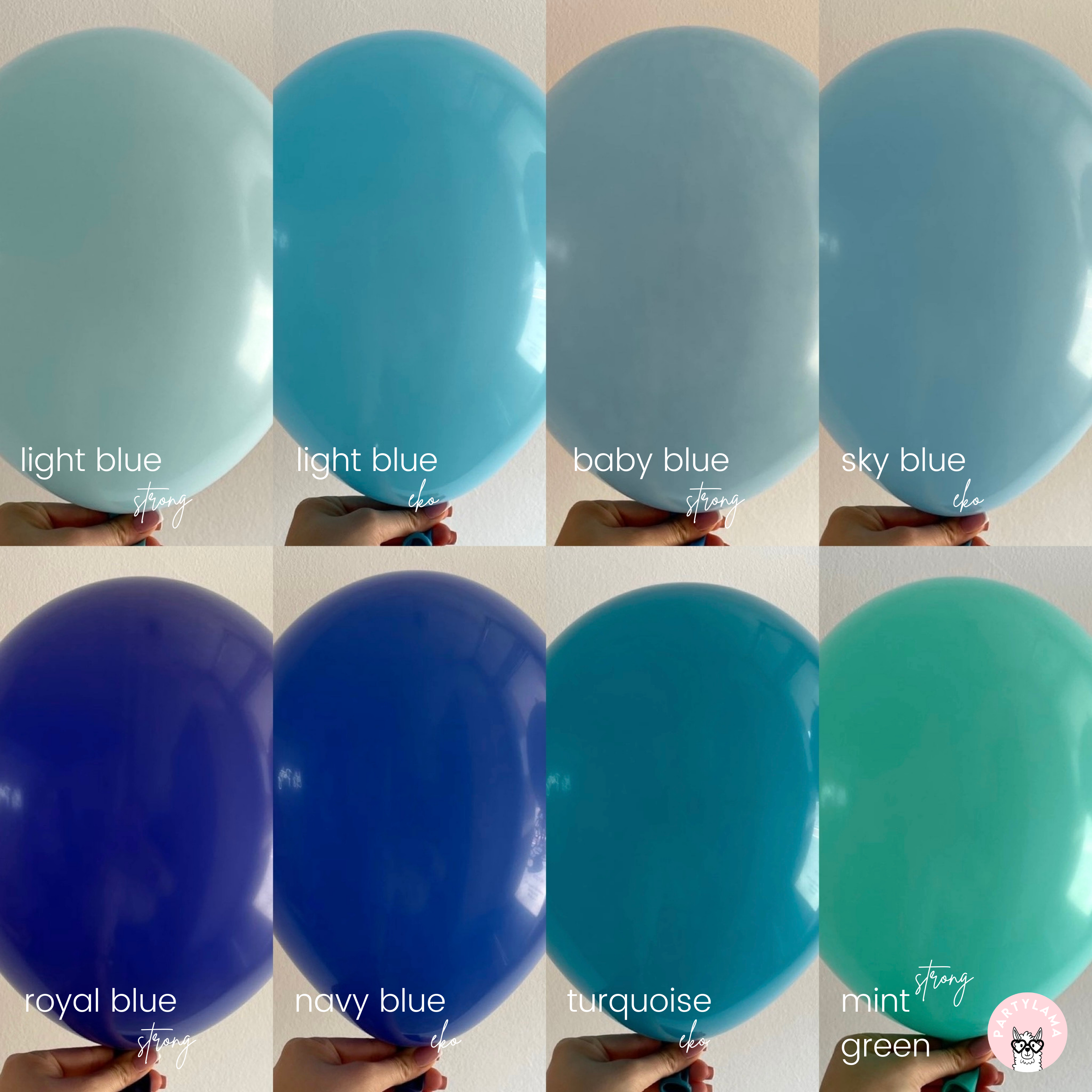 Strong baloni - Pastel Mint Green 30 cm, 10 kos
