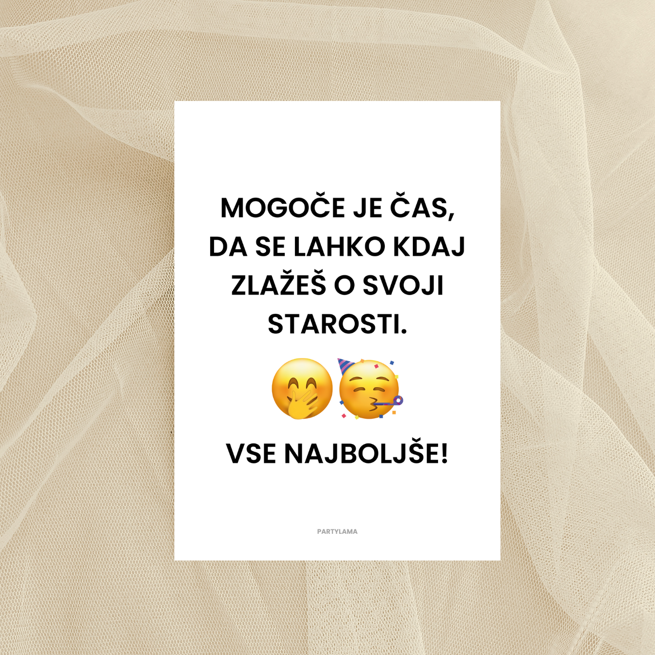 Kartica - Vse najboljše, starost