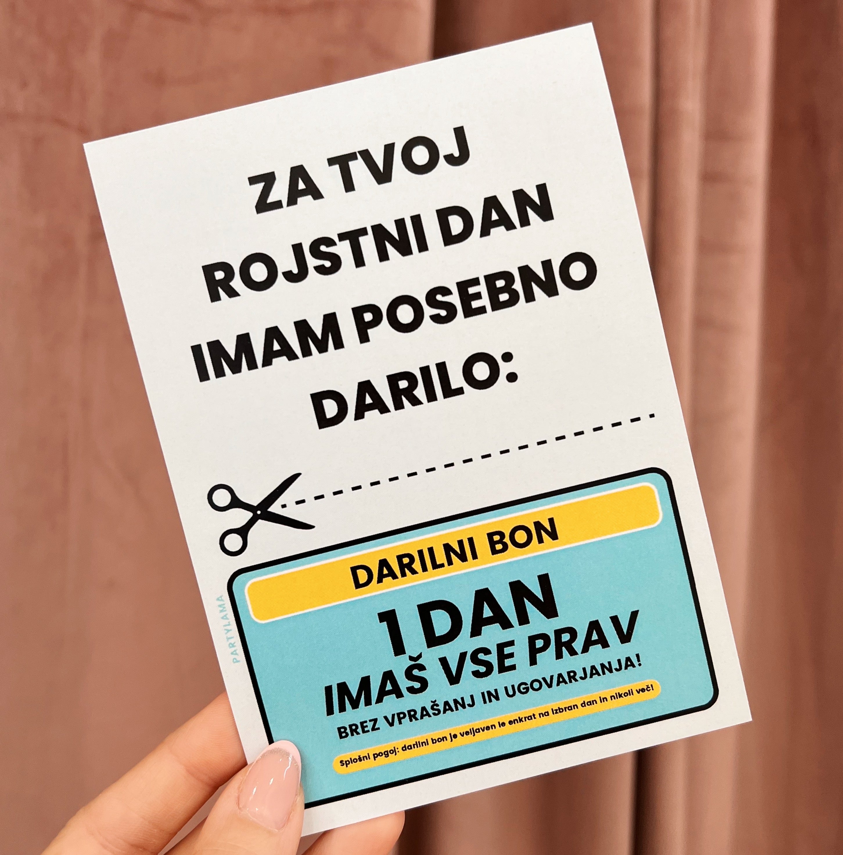 Kartica - Bon 1 dan imaš vse prav (mint)