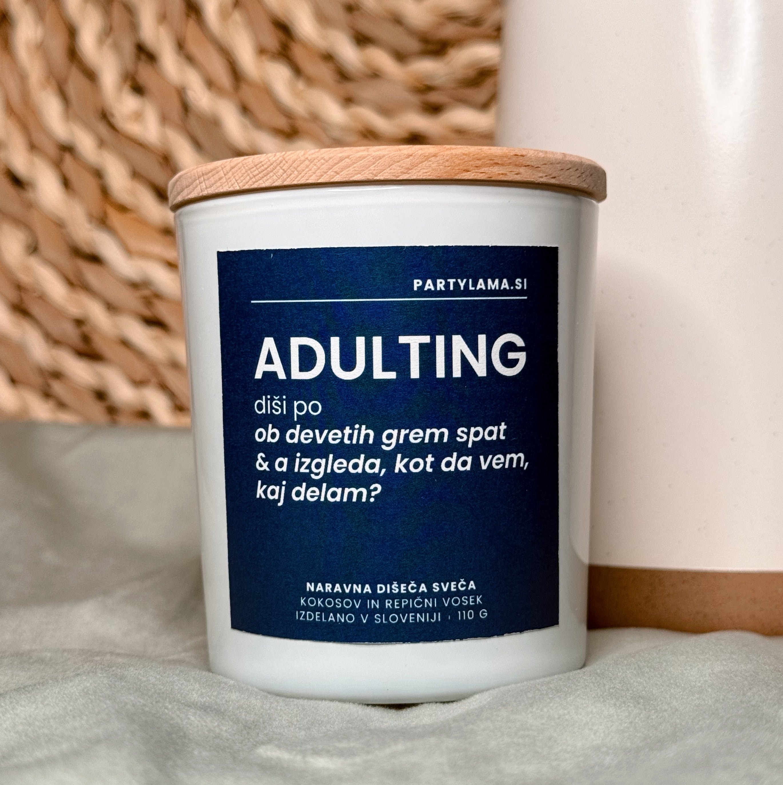 Dišeča sveča - Adulting, modra