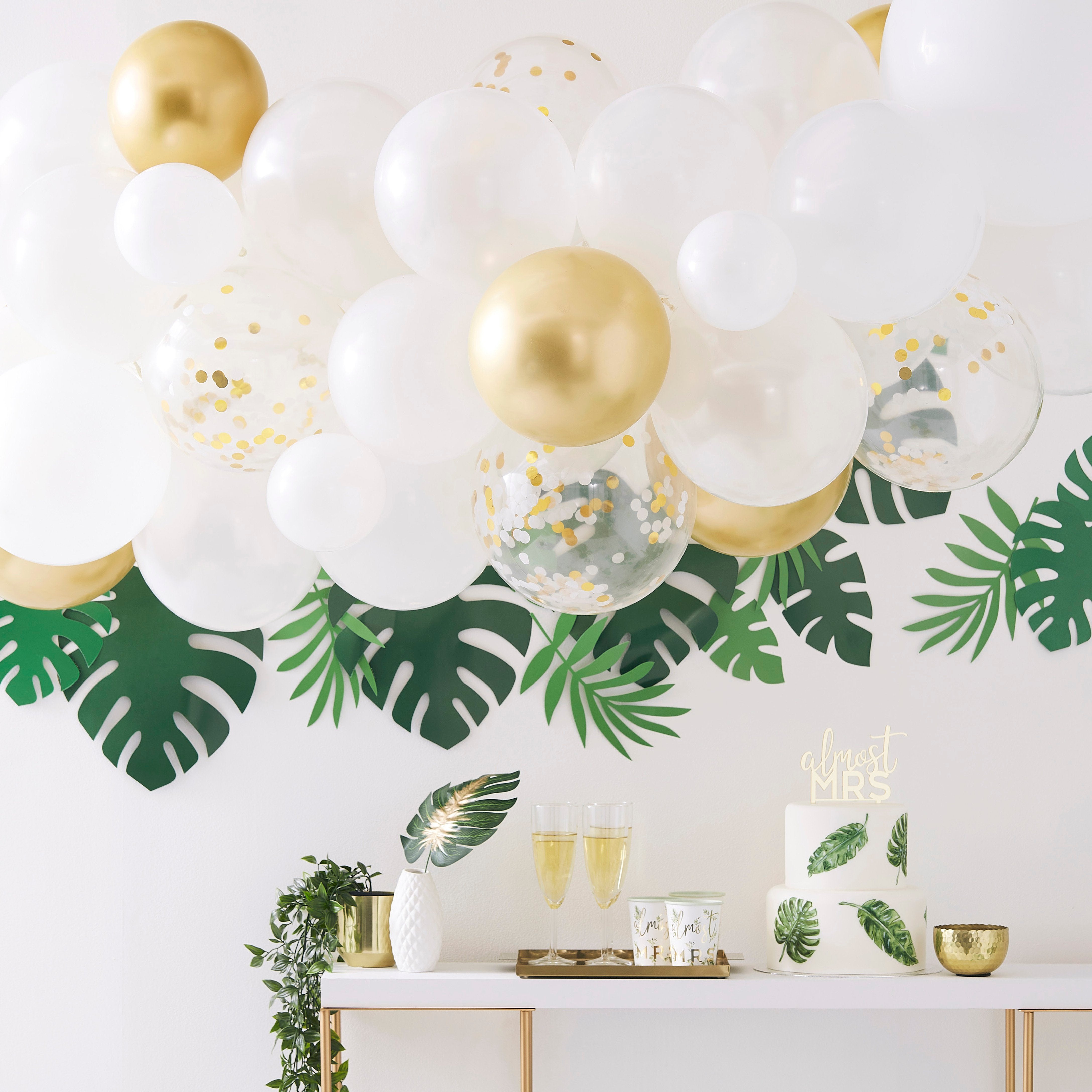 Lok iz balonov Ginger Ray - Gold Chrome