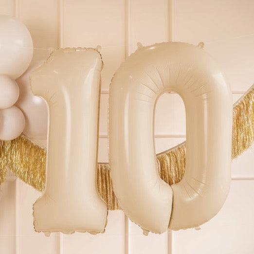 Balon folija številka bež / cream