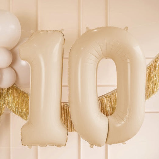 Balon folija številka bež / cream