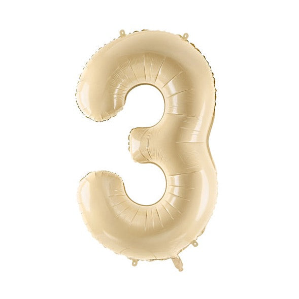 Balon folija številka bež / cream