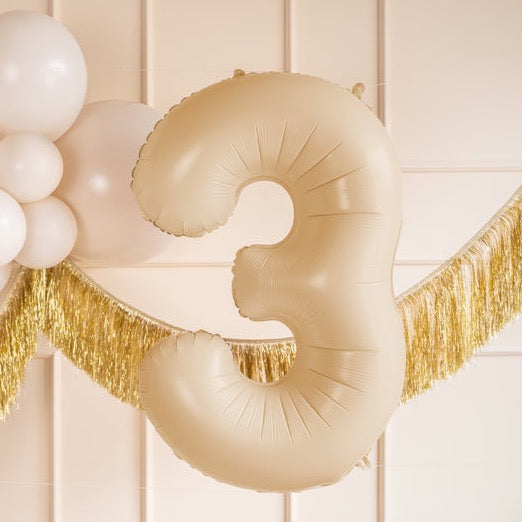Balon folija številka bež / cream