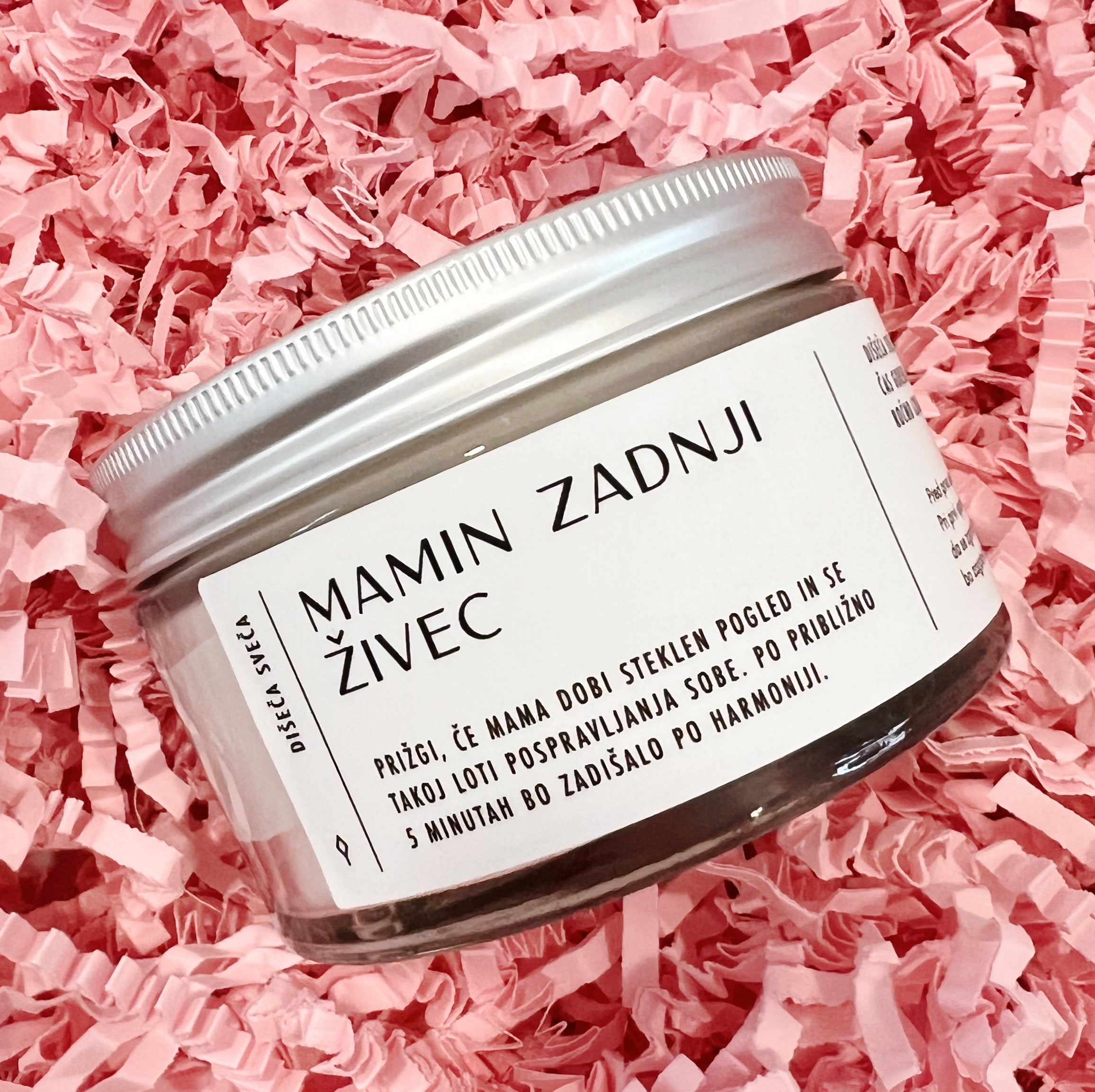 Dišeča sveča "MAMIN ZADNJI ŽIVEC"