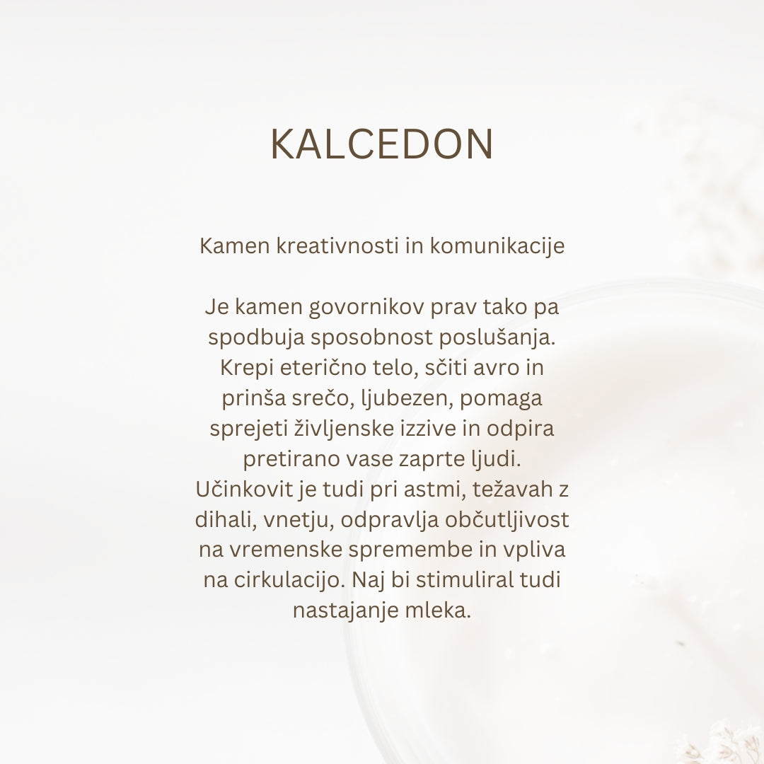 Verižica - Kalcedon, 18k pozlata