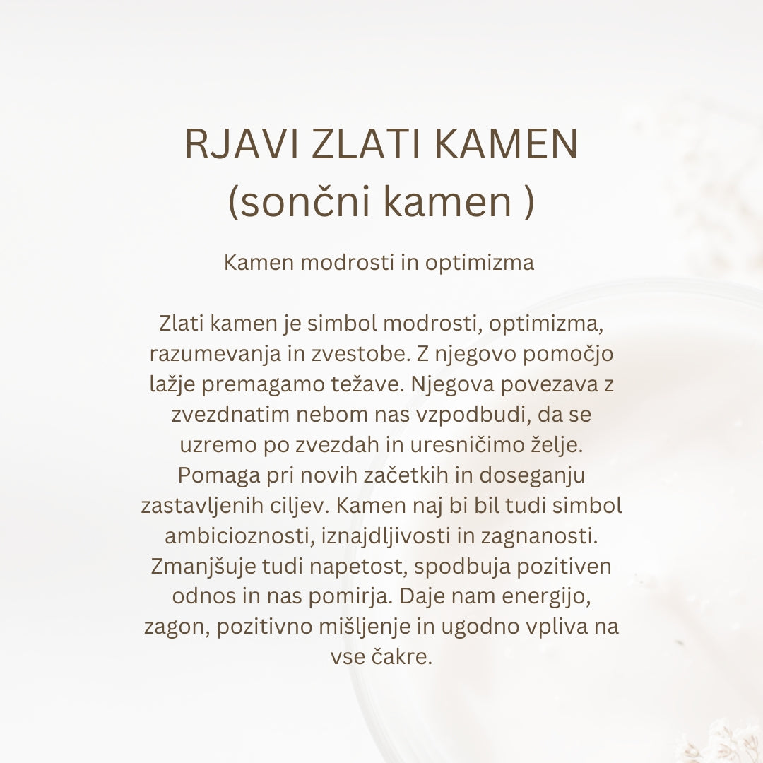 Verižica - Sončev kamen, 18k pozlata