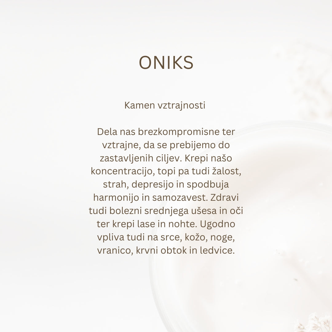 Verižica - Oniks, 18k pozlata
