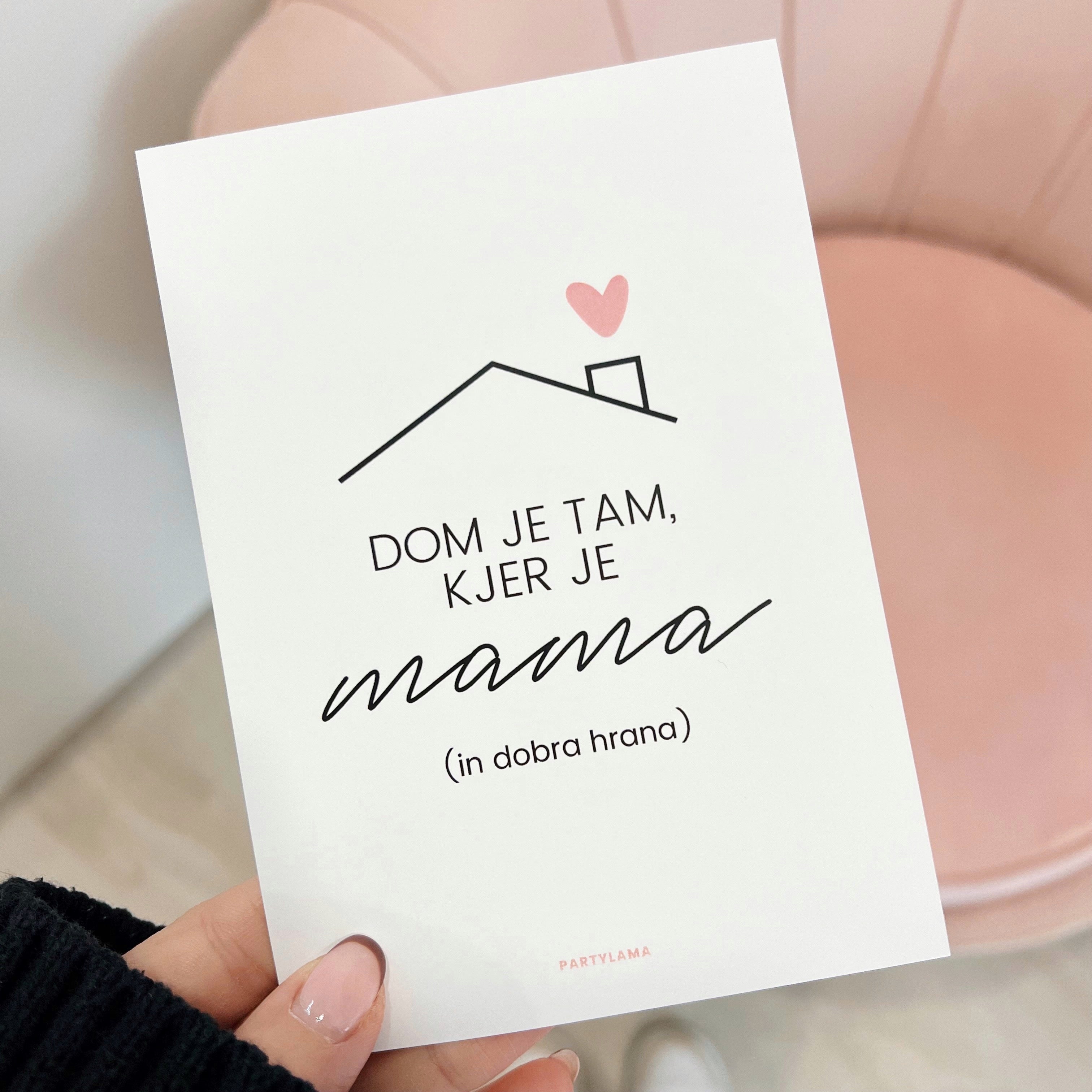 Kartica - Dom je tam, kjer je mama (in dobra hrana)