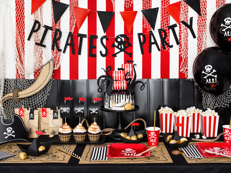 Piratska / gusarska zabava, set lateks balonov, pirati
