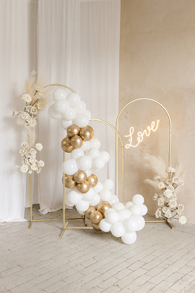 Lok iz balonov - White & Gold