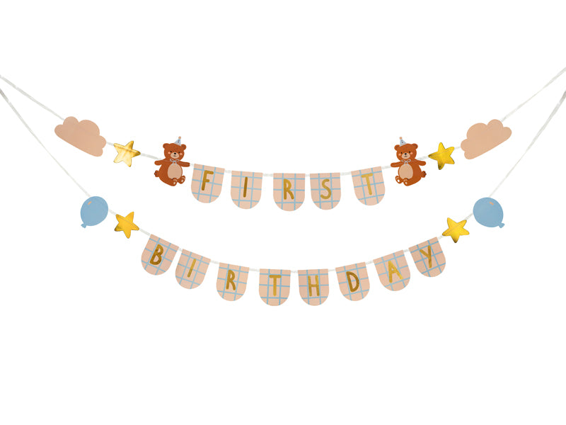 Napis - First birthday medvedek