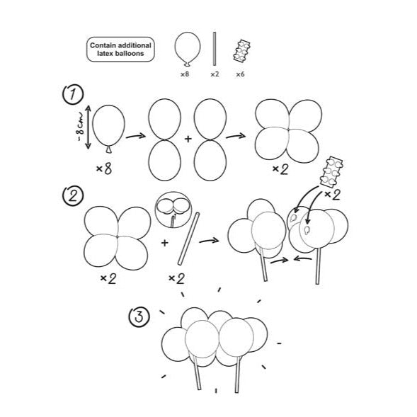 Balloon cake topper - Moder