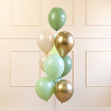 Paket balonov - Olive & gold, 10 kos