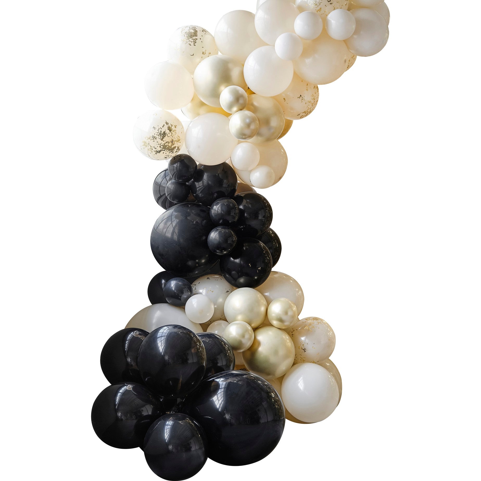 Lok iz balonov Ginger Ray - Black, Nude & Champagne Gold