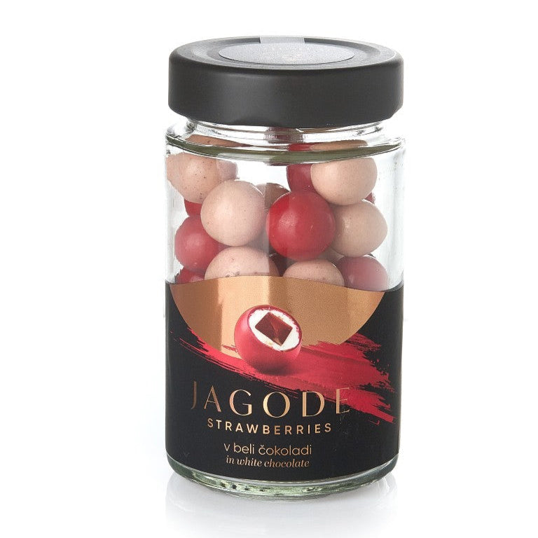 Čokoladne kroglice Lucifer - Jagoda, bela čokolada