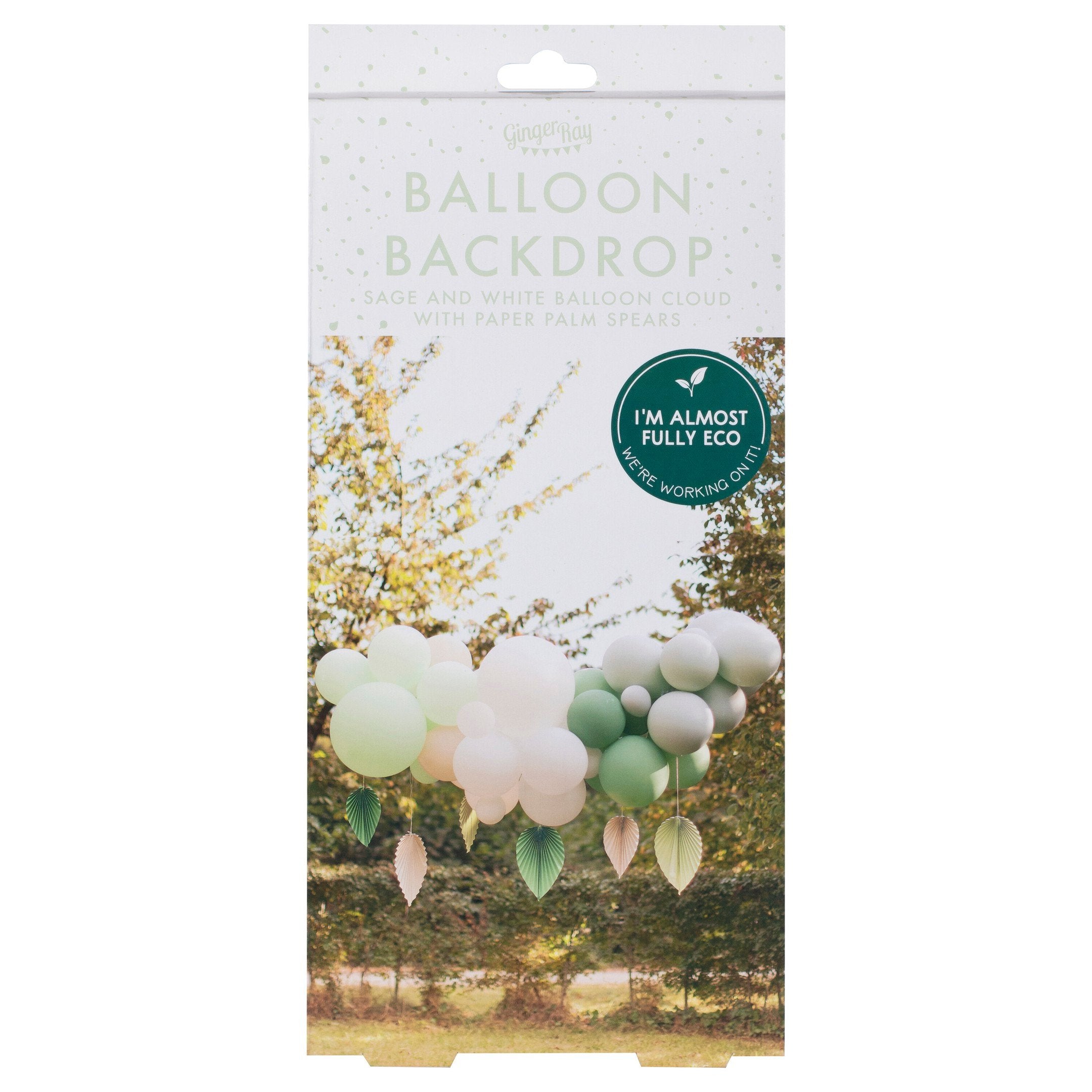 Lok iz balonov Ginger Ray - Sage s palmovimi listi