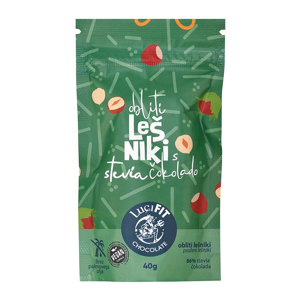 Obliti lešniki s Stevia čokolado Lucifer (vegan)