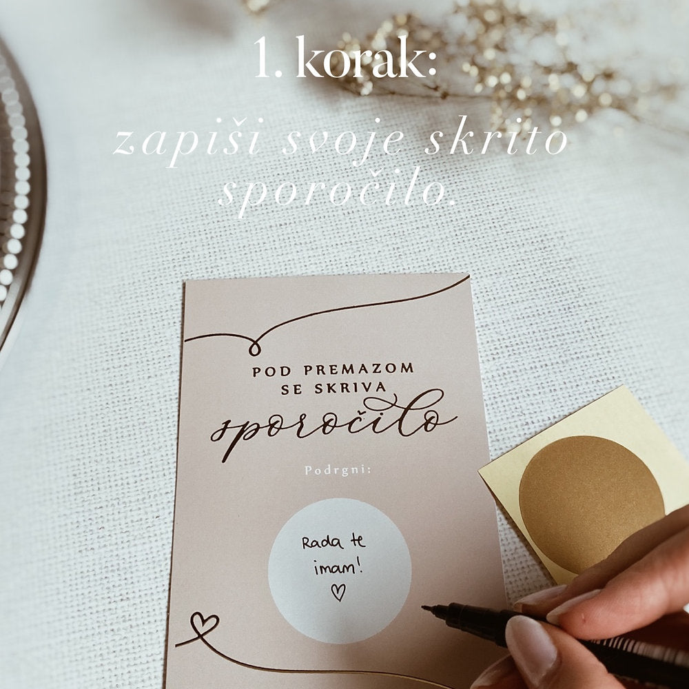 Kartica DIY - Napiši sporočilo sam