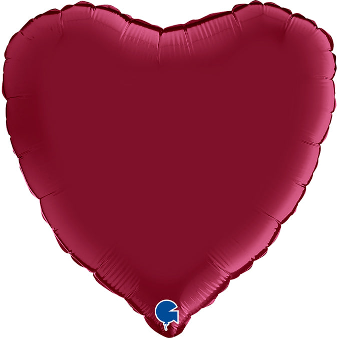 Balon folija - Srček, Satin Cherry (91 cm)