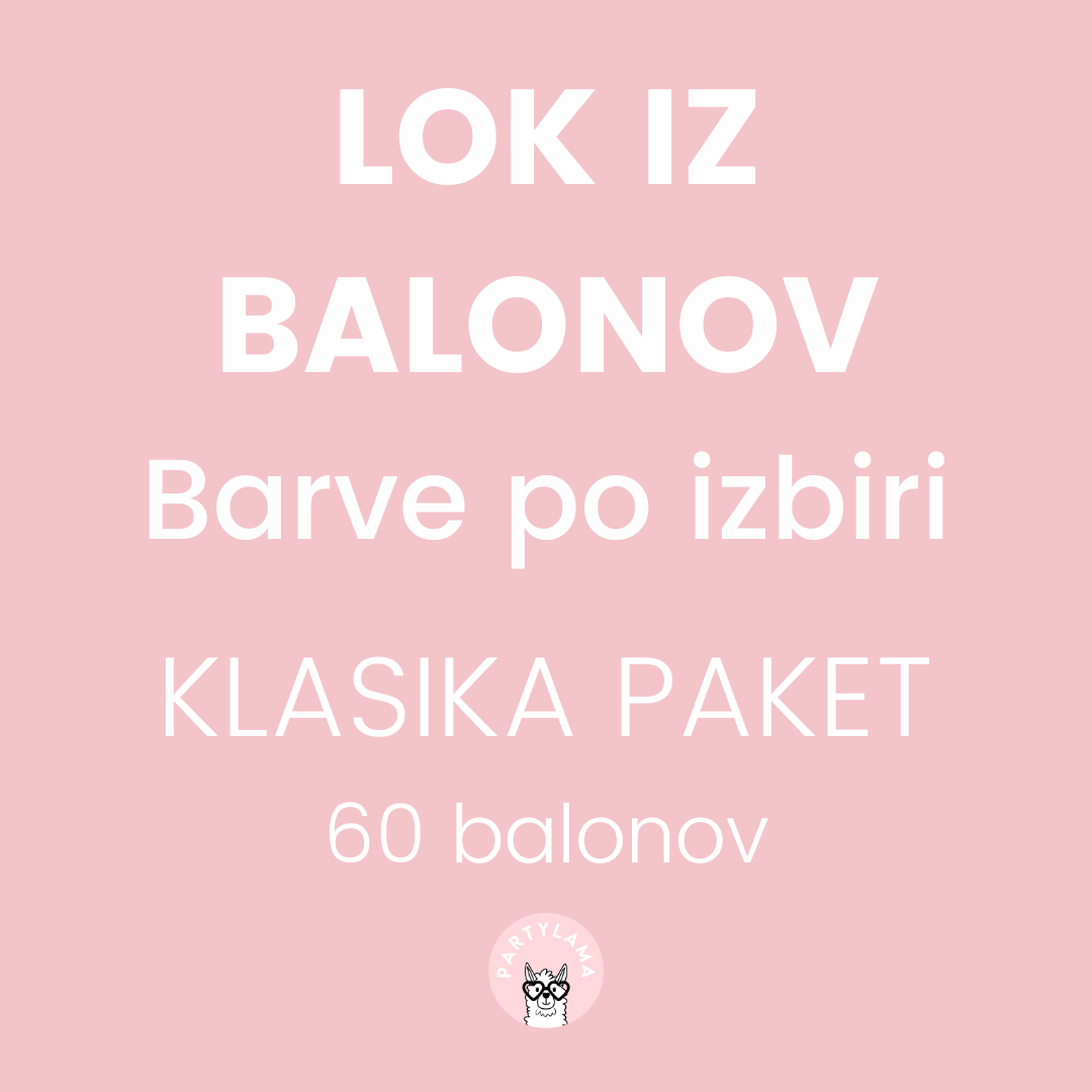 Lok iz balonov, paket za izdelavo - Barve po izbiri
