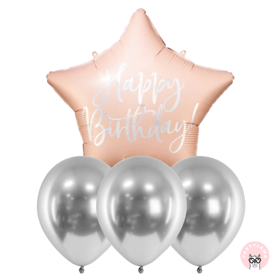 Helij šop - Happy Birthday, Powder Pink