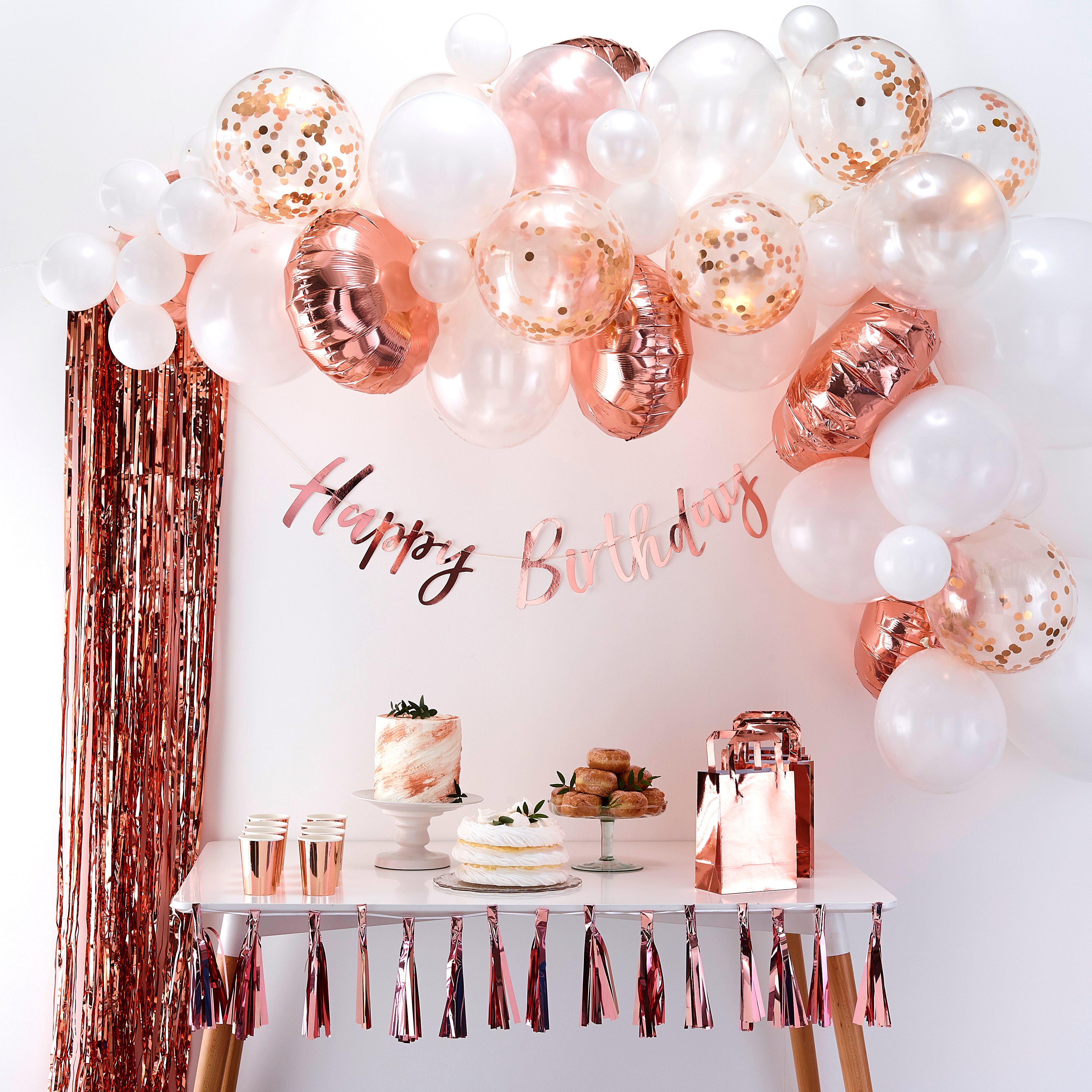 Lok iz balonov Ginger Ray - Rose gold