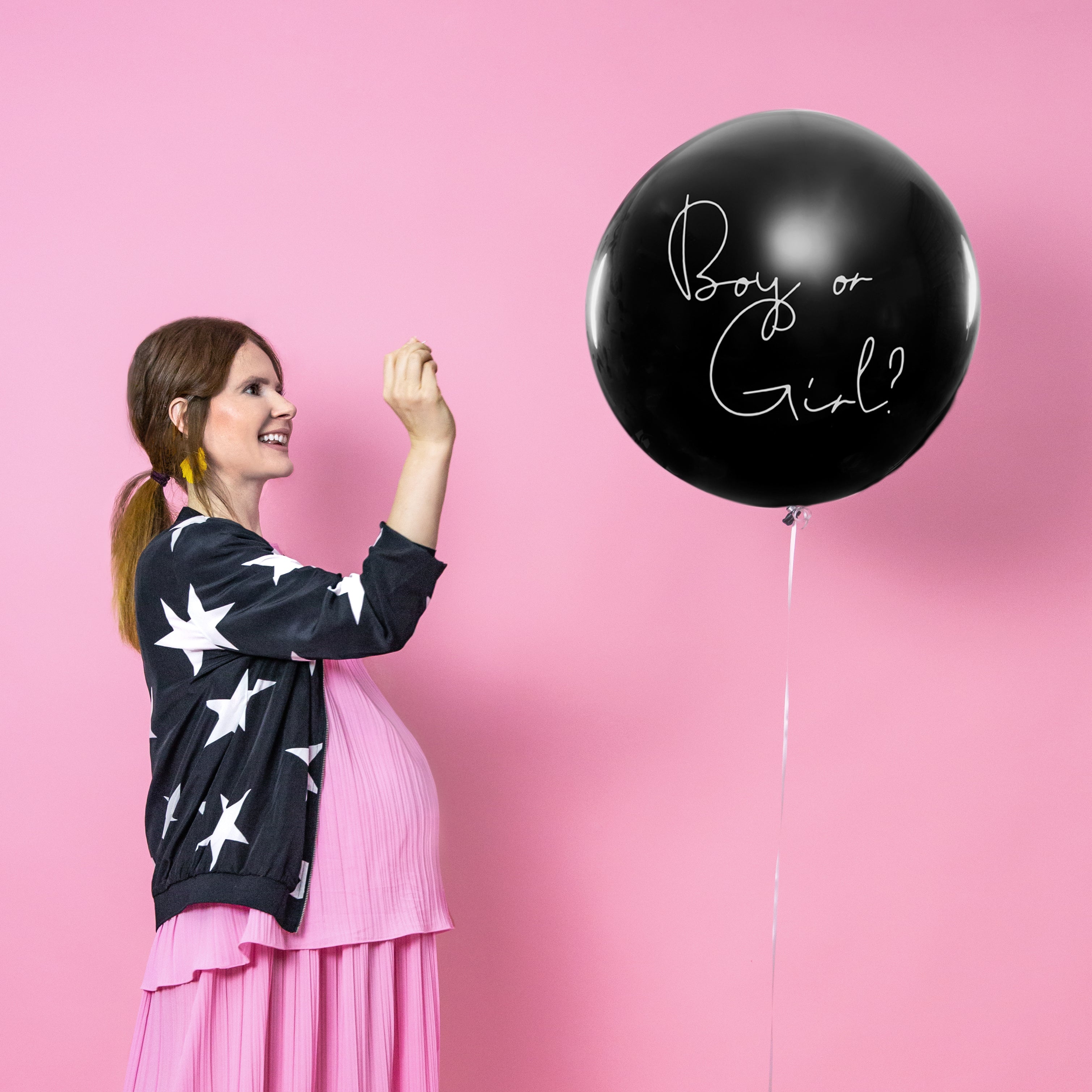 Gender reveal balon, lateks balon za razkritje spola otroka
