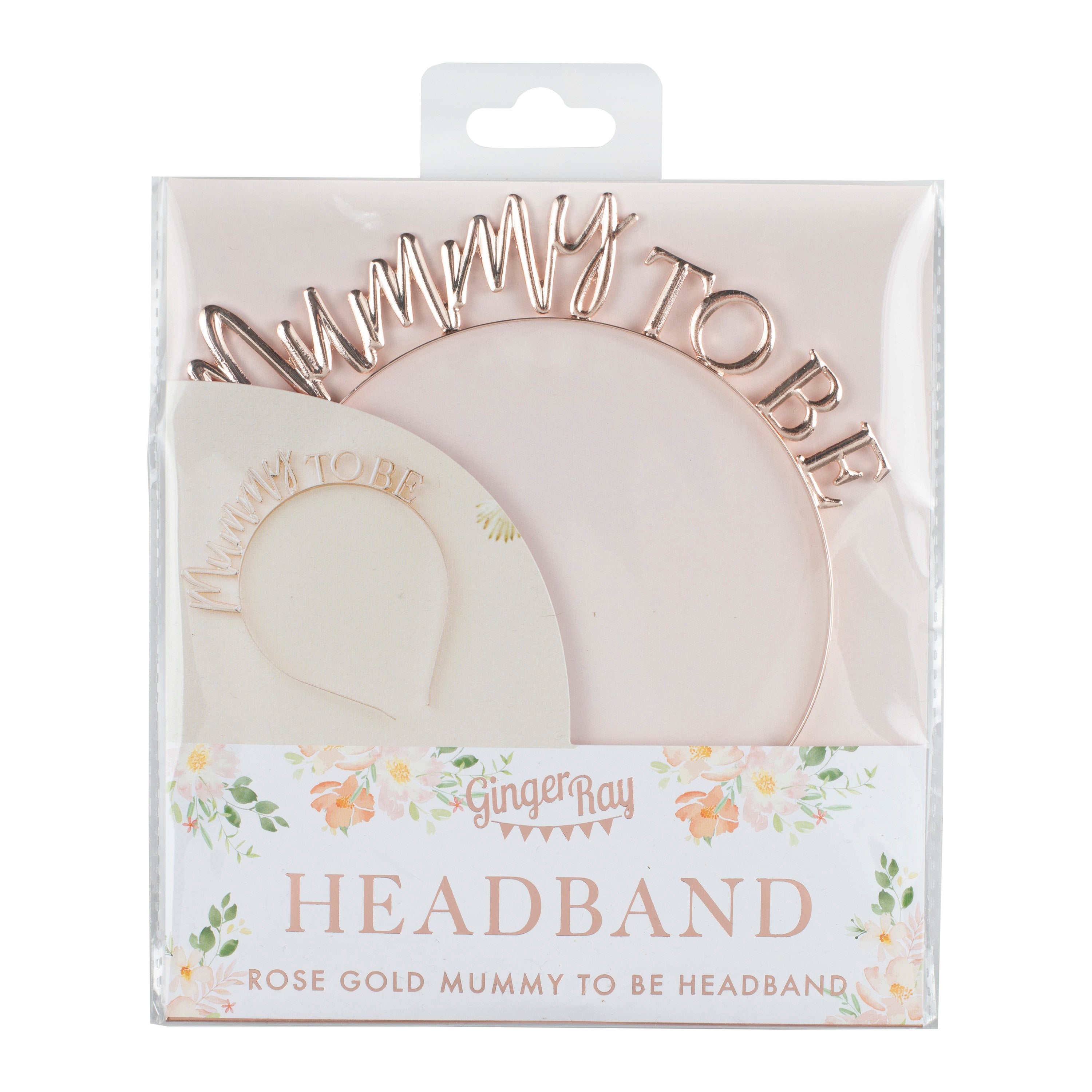 Obroč za lase Ginger Ray - Mummy To Be, Rose Gold