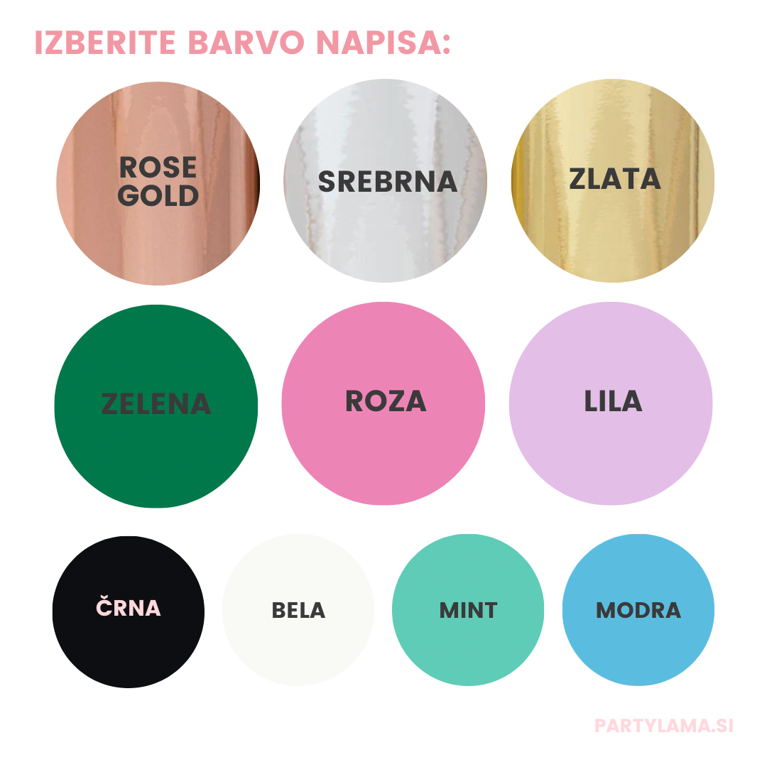Okrogel bubble balon + napis po naročilu, nenapolnjen