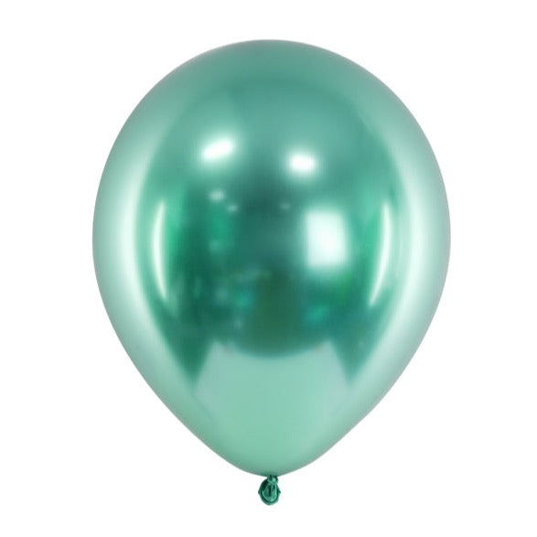 Glossy balon - Bottle Green, 30 cm - 50 kos