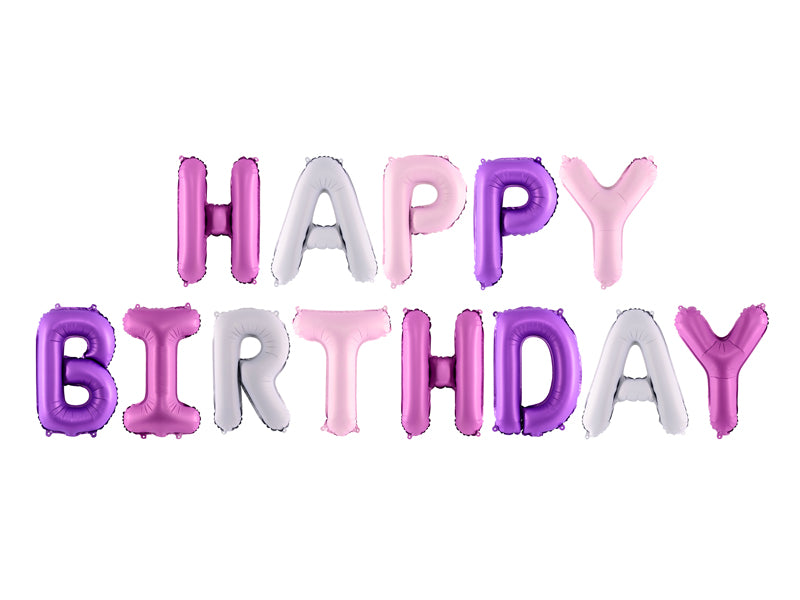 HAPPY BIRTHDAY folija baloni napis
