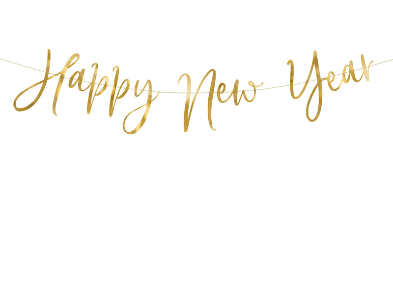 Napis - Happy new year, Zlat
