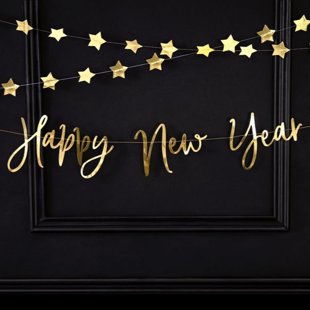 Napis - Happy new year, Zlat