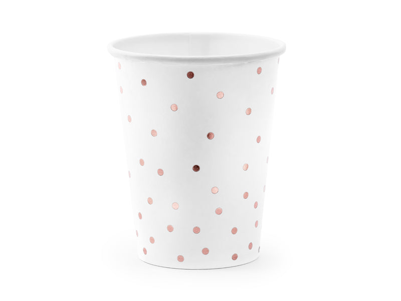 Papirnati kozarci - Rose gold dots