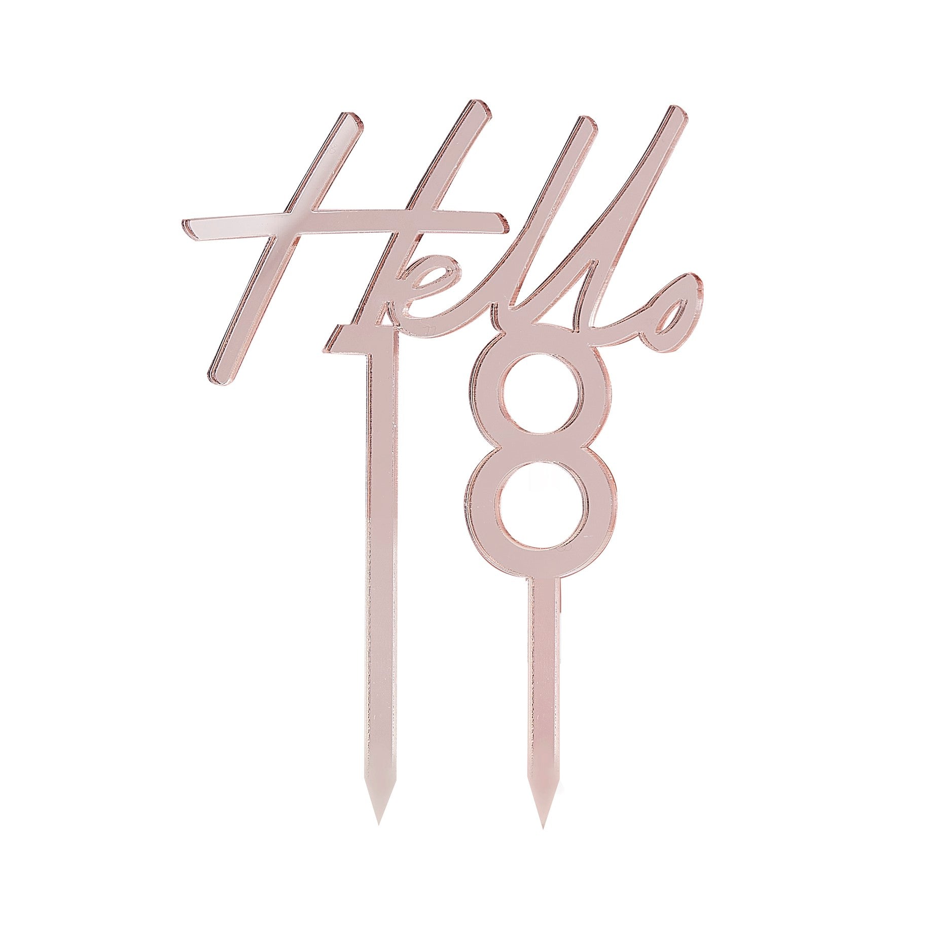 Cake topper Ginger Ray - Hello 18, rose gold