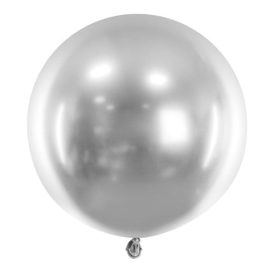 velik srebrn balon