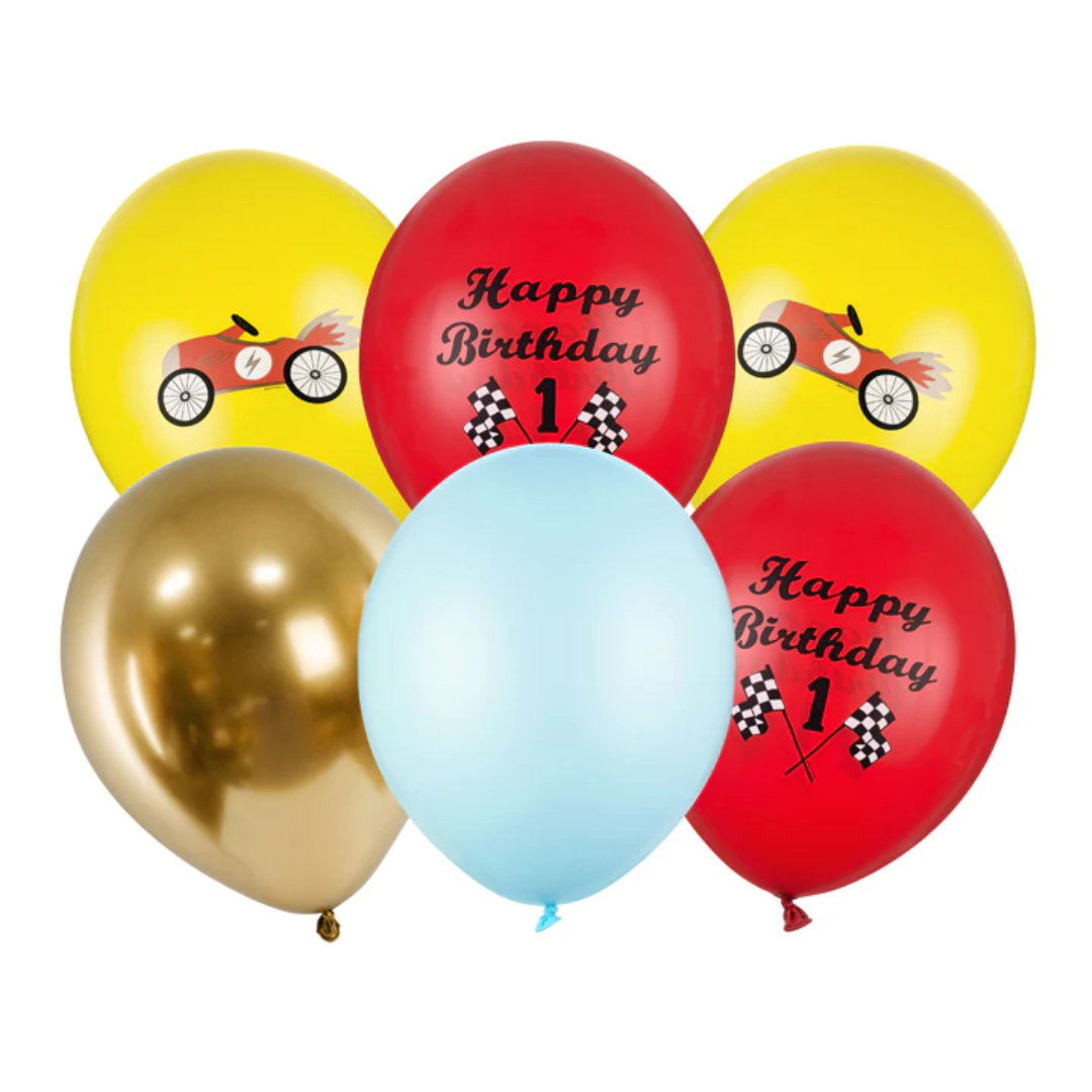 Baloni - Happy birthday, dirkalni avtomobili