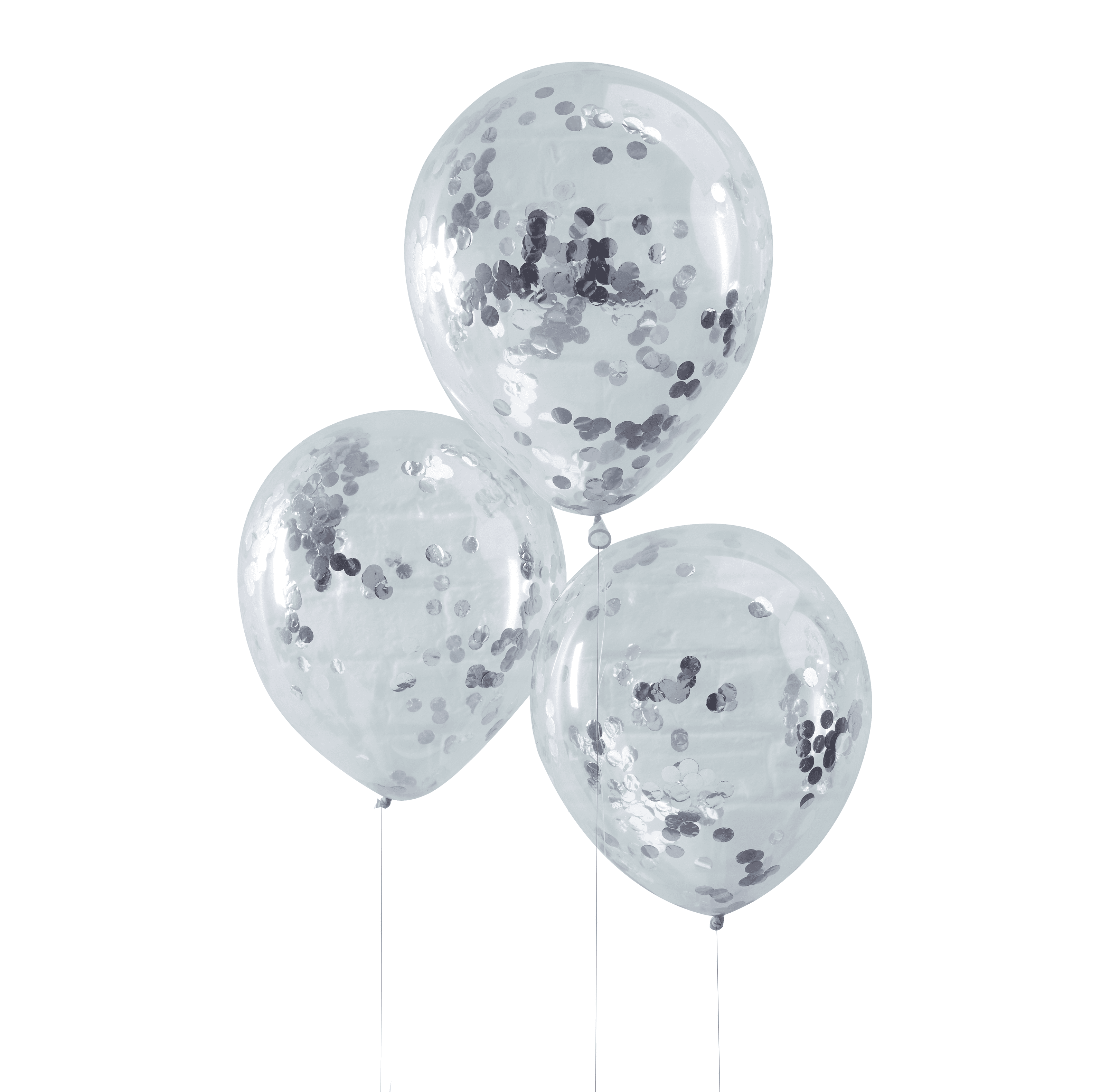 Baloni s konfeti Ginger Ray - Silver (srebrni)