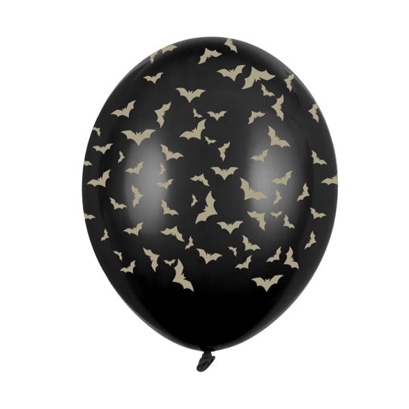 Baloni - Netopirčki, Black, 6 kos