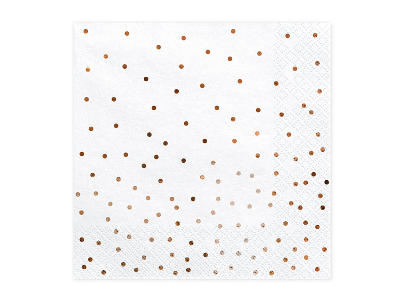 Serviete - Rose gold dots