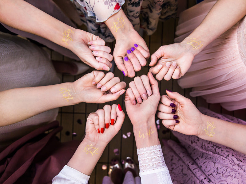 Tatuji za dekliščino - Team Bride, zlati