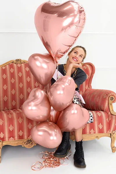 Balon folija - Srček, Rose Gold (60 cm)