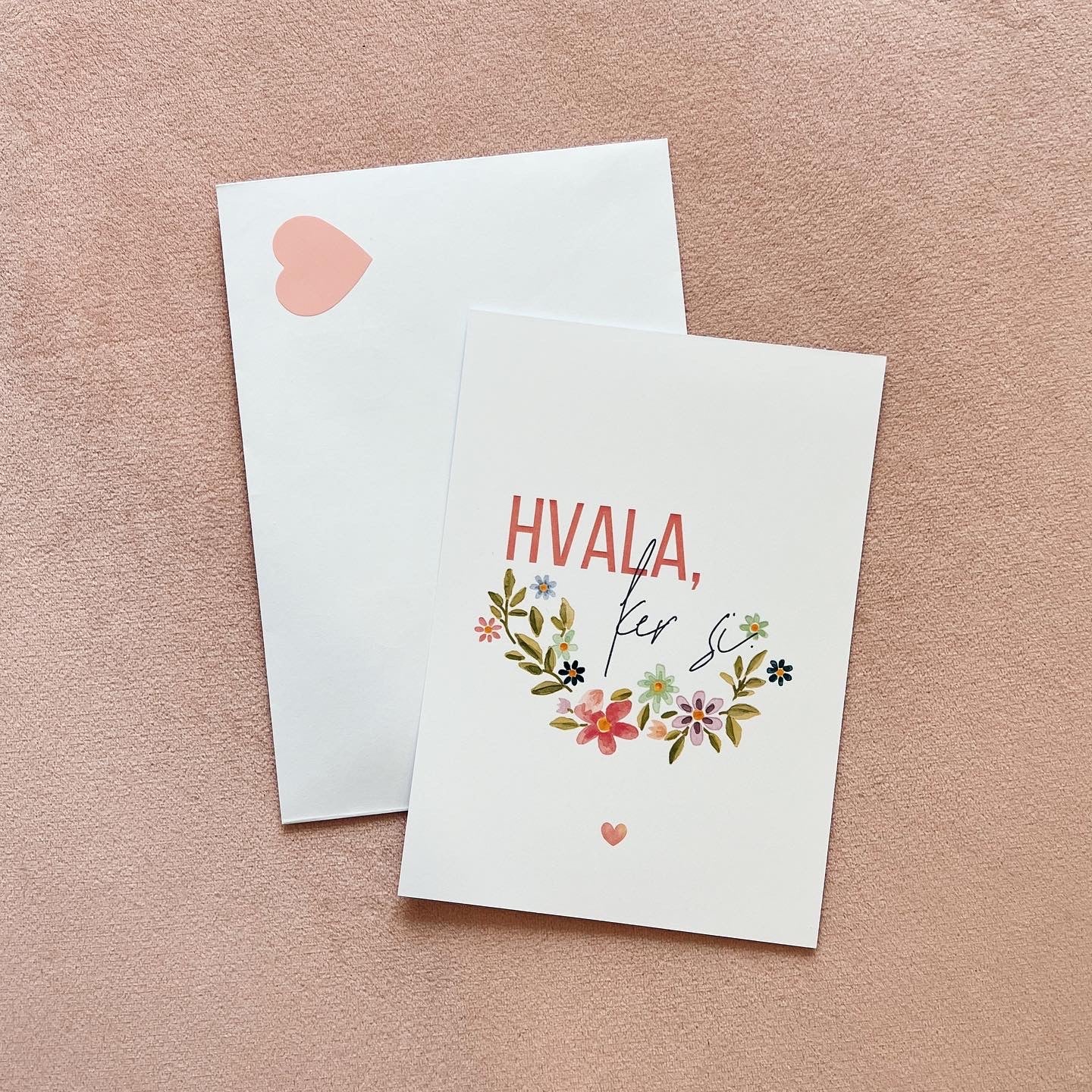 Kartica - Hvala, ker si floral